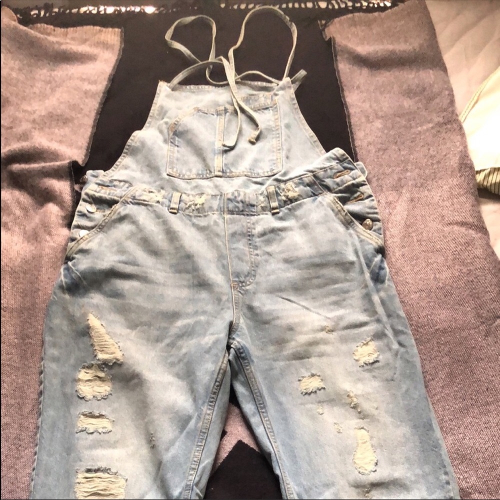 Zara denim overalls